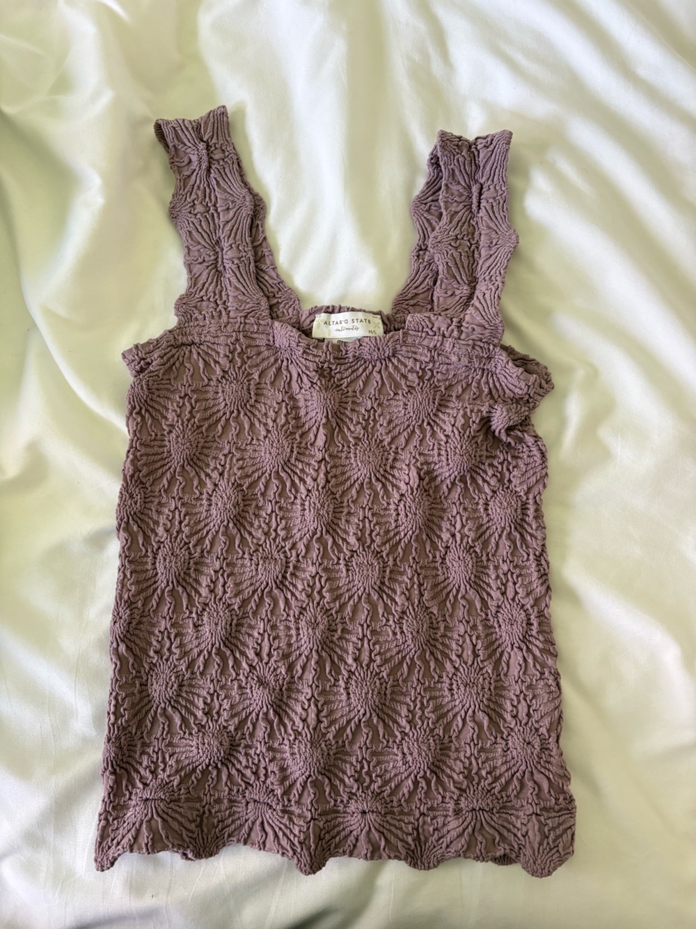 Altar'd State Mauve Textured Tank Top